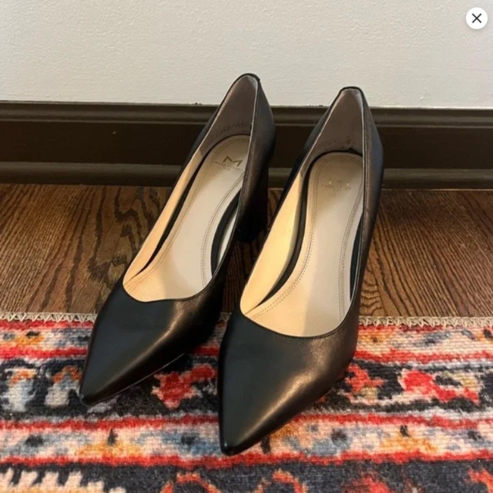 Marc Fisher Black Thick High Heels LTD Pump
